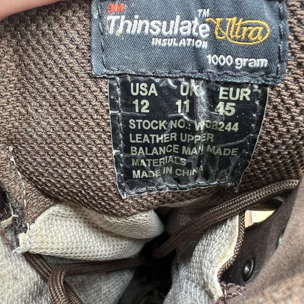 Wolverine Prairie Trekker Boots Men's 12 Brown Gore-Tex 1000g Thinsulate W08244